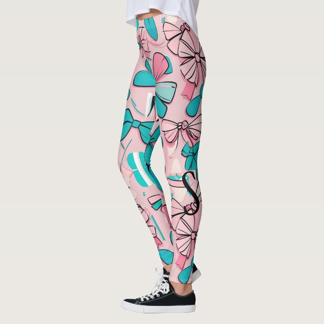 Leggings Écran rose pastel chic pour la Saint-Valentin (Créateur téléchargé)
