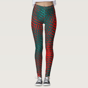 Leggings Écrans croisés rouges au-dessus du ciel étoilé ou