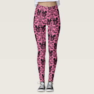 Leggings Écureuil Nordic Scandinave Folk Art