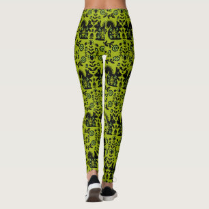 Leggings Écureuil Nordic Scandinave Folk Art