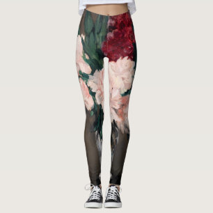 Leggings Edouard Manet - Vase de pivoines sur petit piédest
