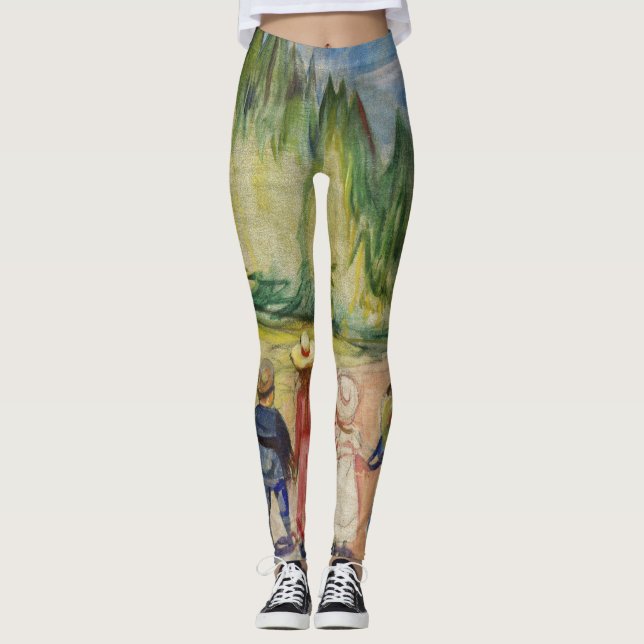 Leggings Edvard Munch - La forêt Fairytale (Devant)