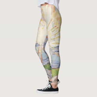 Leggings Edvard Munch Sunrise Art Nouveau Expressionnisme