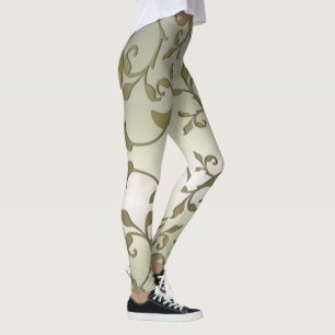 Leggings Effet amincissant des Feuilles d'olive
