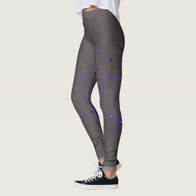 Leggings Effet de luciole violette Lacey (Gauche)