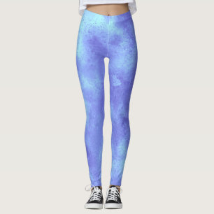 Leggings Effet de nuage orageux élégant Bleu