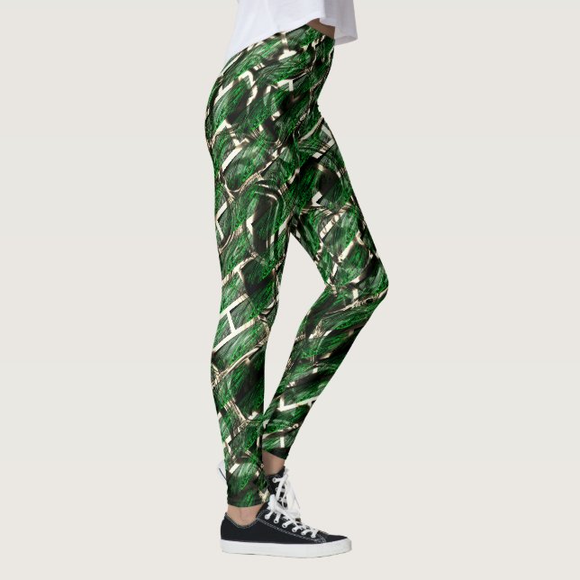Leggings Effet "mur" vert et bulles les plus sombres ? (Droite)