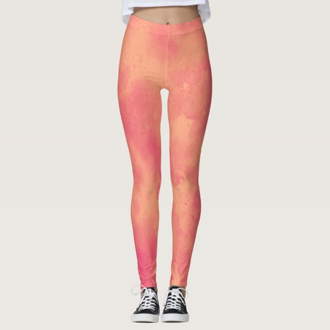 Leggings Effet nuage tempête élégant Peach (Devant)
