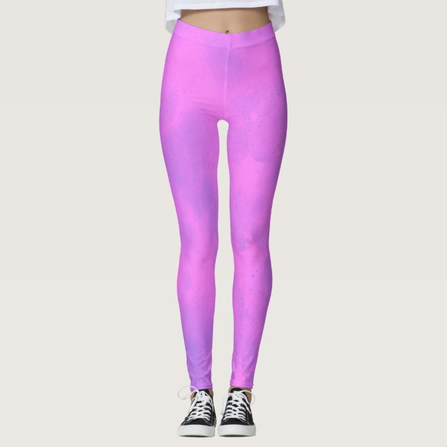 Leggings Effet nuage tempête élégant rose (Devant)