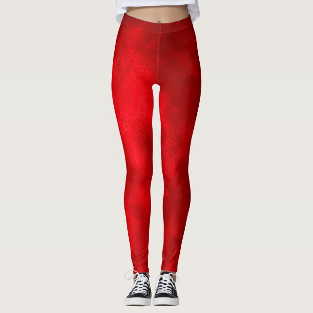 Leggings Effet nuage tempête élégant rouge (Devant)