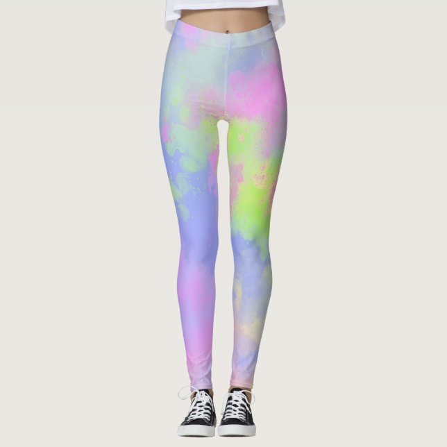 Leggings Effet Peinture arc-en-ciel (Devant)