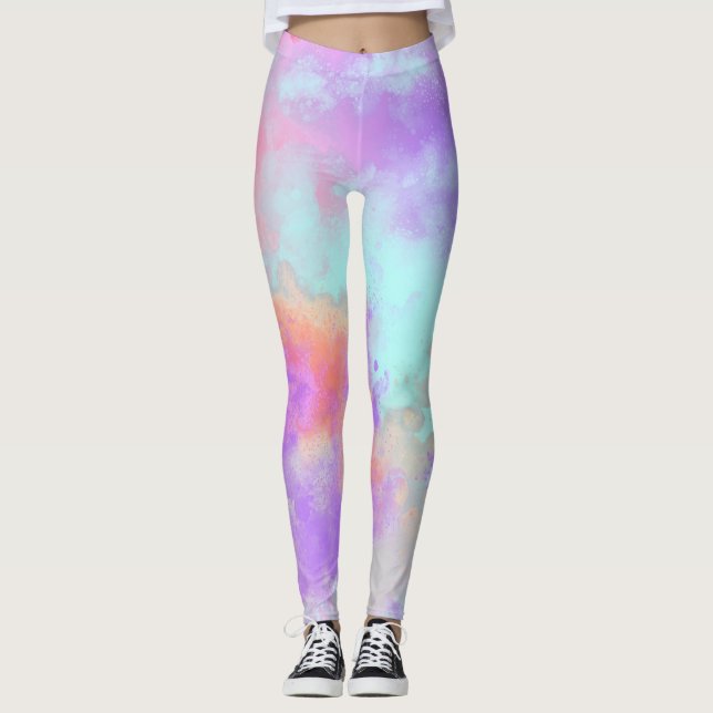 Leggings Effet Peinture arc-en-ciel (Devant)