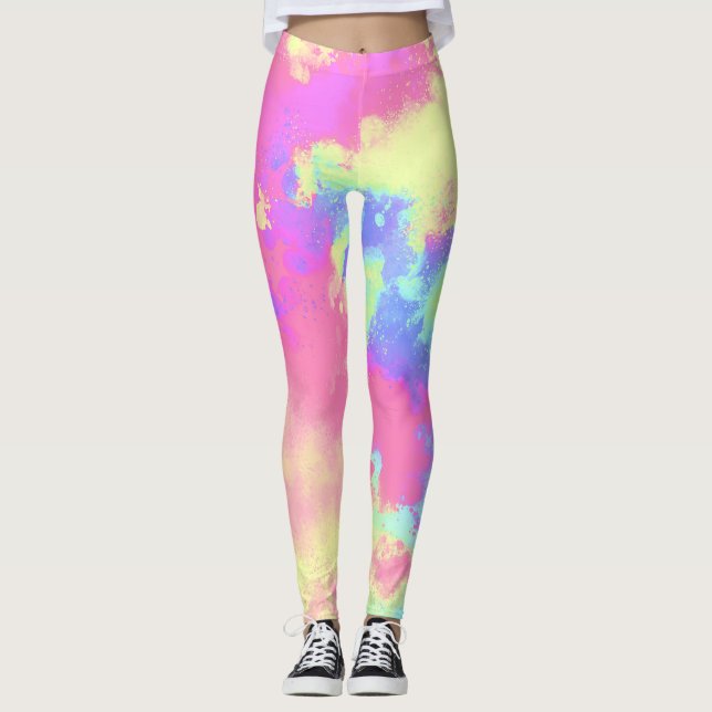 Leggings Effet Peinture arc-en-ciel (Devant)