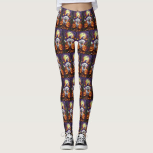 Leggings Éffrayant Bichon Frise Halloween sorcière et Citro