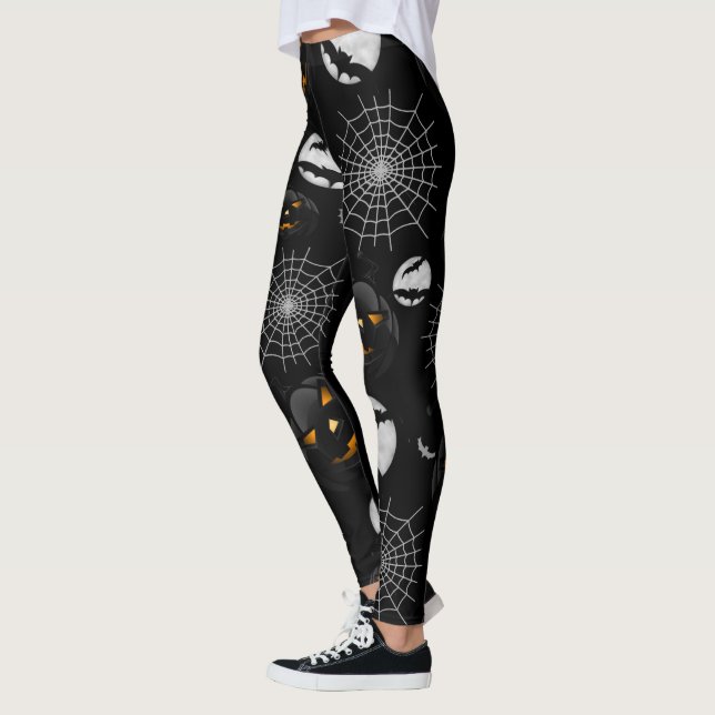 Leggings Éffrayant Dark Halloween Motif (Gauche)