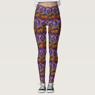 Leggings Éffrayant Goldendoodle Chien Halloween Citrouille 