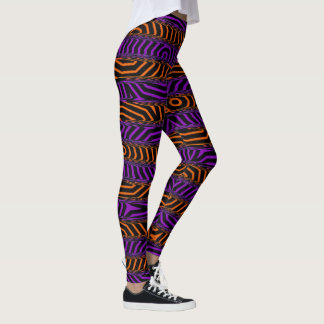 Leggings Éffrayant orange et violet