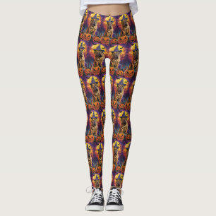 Leggings Éffrayant Shar Pei Chien Halloween sorcière et Cit