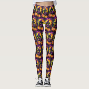 Leggings Éffrayant Turc Angora Chat Halloween Citrouille so