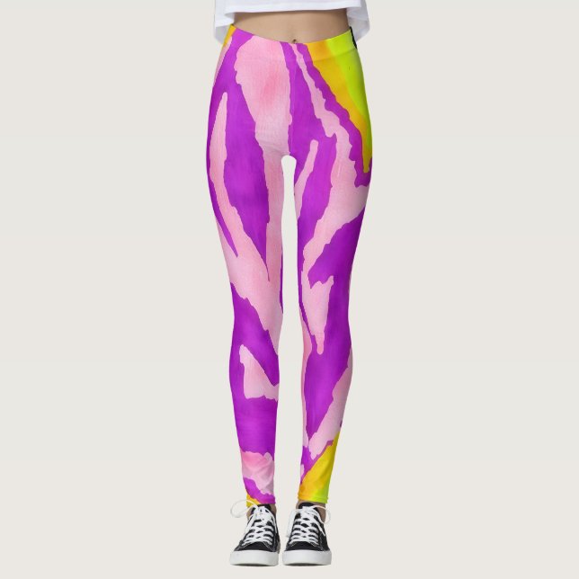 Leggings électrifiants Abstraits (Devant)