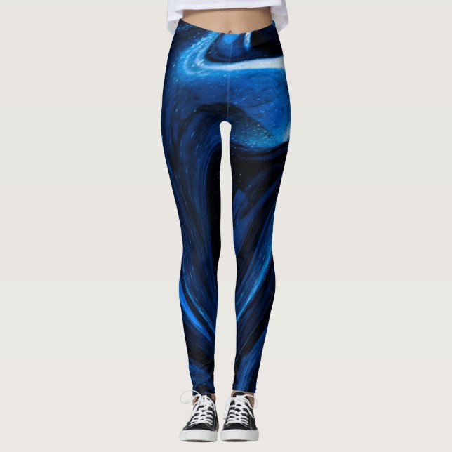 Leggings Élégance Bleue (Devant)