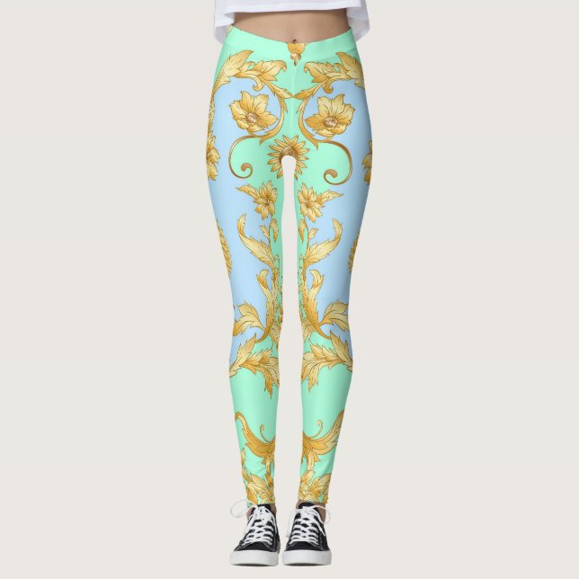 Leggings Élégance de la Renaissance baroque Rococo (Devant)