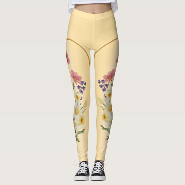 Leggings Élégance florale : floraison en harmonie (Devant)