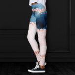 Leggings Élégance mystique | Turquoise Bleu et Rose Or Agat<br><div class="desc">Magnifique pierre d'agate marbrée avec fausse feuille métallique et veines de parties scintillant avec une palette d'aquarelle sophistiquée pierre géode accentuée par faux métallique et éclaboussure. Thème moderne parfait pour une marque personnelle professionnelle ou pour ajouter la parfaite pop de couleur à votre vie! Pour d'autres couleurs ou produits correspondants,...</div>
