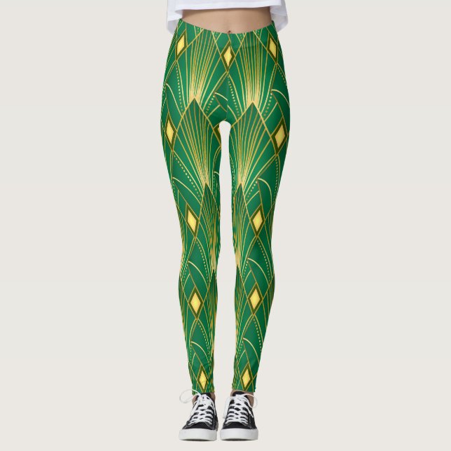 Leggings Elégance orientale : Fond d'écran Art Déco (Devant)