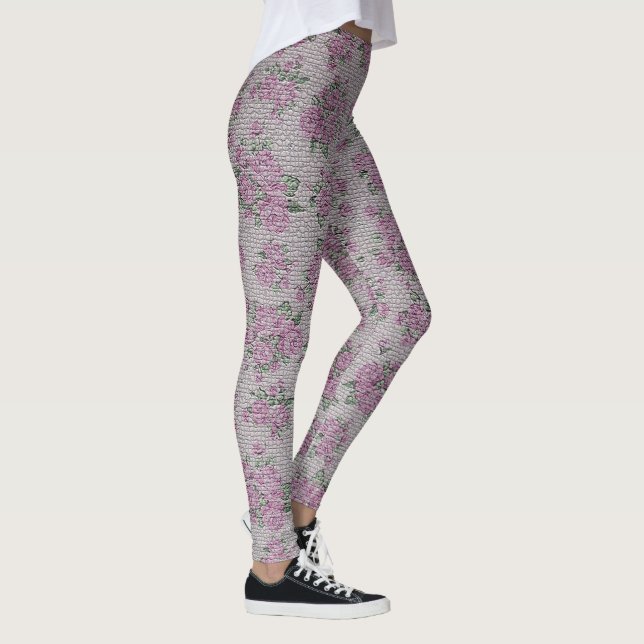 Leggings Elégant Ange Moderne Vintage Floral tendance (Droite)
