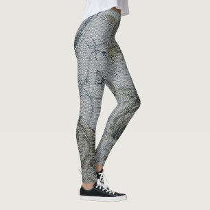 Leggings Elégant Ange Moderne Vintage Floral tendance
