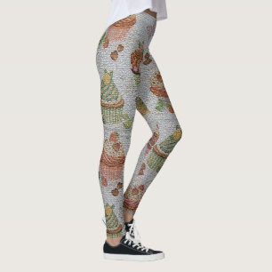Leggings Elégant Ange Moderne Vintage Floral tendance