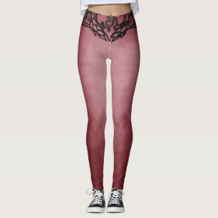 Leggings Élégant bordeaux moderne