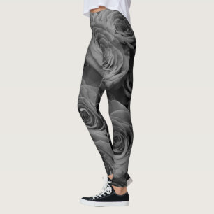 Leggings Elégant classique Gris rose gris floral photo