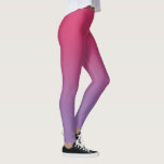 Leggings Élégant dégradé rose à pourpre<br><div class="desc">Un élégant dégradé de rose foncé à violet clair donne un aspect moderne et coloré à votre armoire.

Pour voir la conception minimale de l'ombré sur d'autres éléments,  cliquez sur le lien "Rocklawn Arts".

© Claire E. Skinner,  Tous Droits Réservés.</div>
