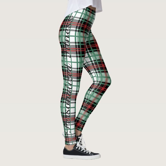 Leggings Élégant écossais Héritage Plaid Tartan Motif (Droite)