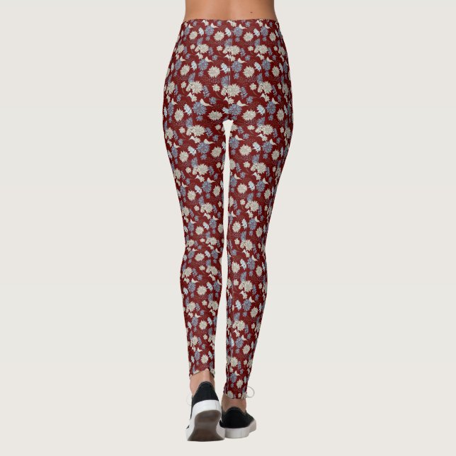 Leggings Élégant Fleur sauvage chic (Dos)