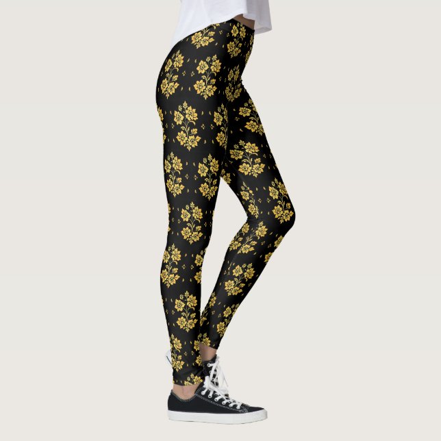 Leggings Elégant Floral Luxe Collection Moderne (Droite)