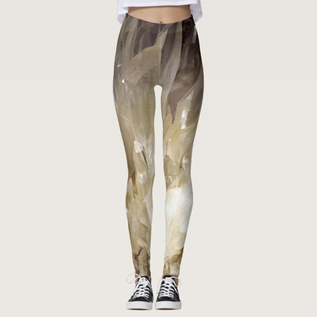 Leggings Élégant Graphique d'énergie Clair Quartz (Devant)