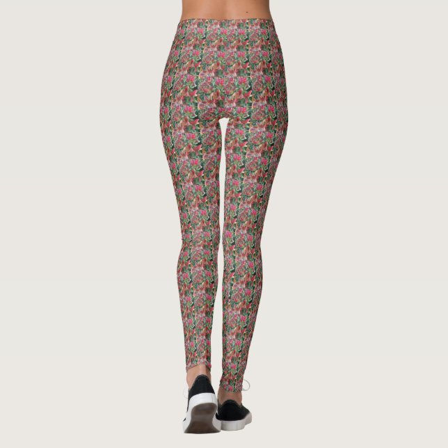 Leggings Élégant Motif de congé coloré (Dos)
