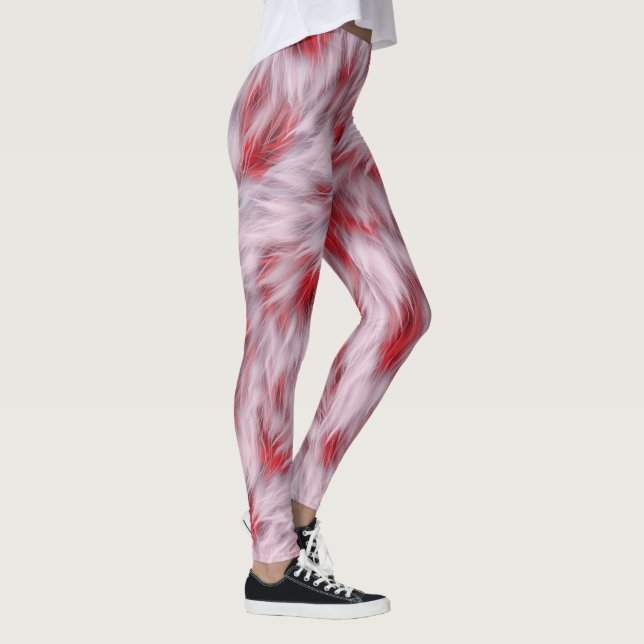 Leggings Élégant Motif de fourrure souple Abstrait | (Droite)