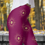 Leggings Élégant Motif de Sun Burst de vin rouge<br><div class="desc">Audacieux et beau : Laissez votre style briller avec ces leggings Sun Burst! Avec un design chic et attrayant, ces leggings sont parfaits pour ajouter une éclat de couleur et d'énergie à toute tenue. Que vous soyez en train de faire du sport ou de vous détendre, faites une déclaration audacieuse...</div>