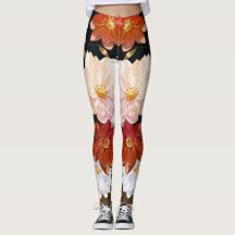 Elégant motif floral rouge blanc et rose