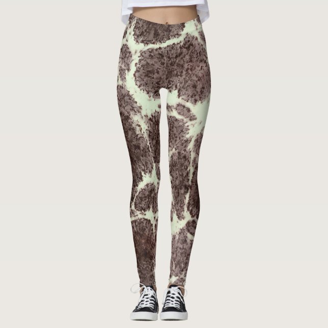 Leggings Élégant Motif moderne Gemstone Tortoise Giraffe (Devant)