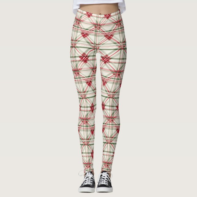 Leggings Élégant Noël festif jeté (Devant)