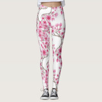 Elegant Pink Cherry Blossom Floral Watercolor