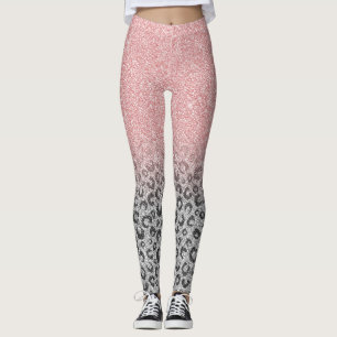 Leggings Élégant Rose Gold Parties scintillant Empreinte de