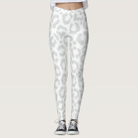 Elegant White Gray Leopard Cheetah Animal Print