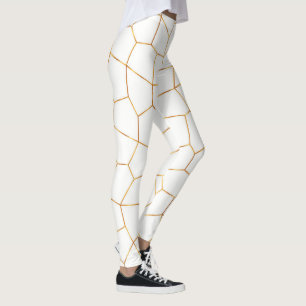 Leggings Élégante collection de verre blanc doré moderne