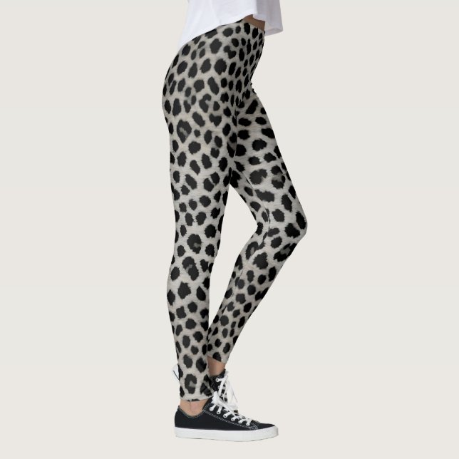 Leggings Elégante collection tendance Leopard blanc de luxe (Droite)